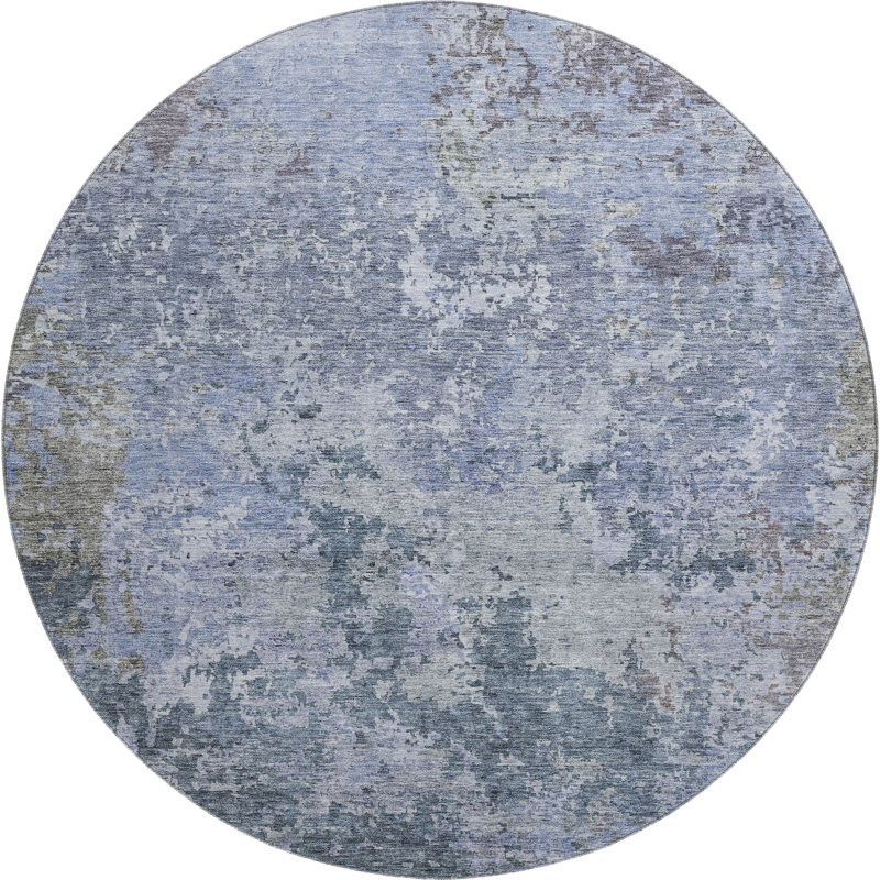 Premium Machine Washable Gurubaksh AMF1162 Modern Rug, Round 8'