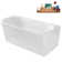 59" Streamline Soaking Glossy White Freestanding Tub and Tray With Internal Drain