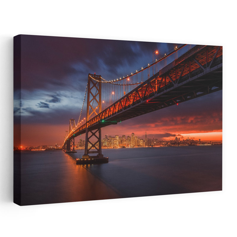 Art contemporain contemporain, architecture vibrante et moderne, H 40 po x l 60 po