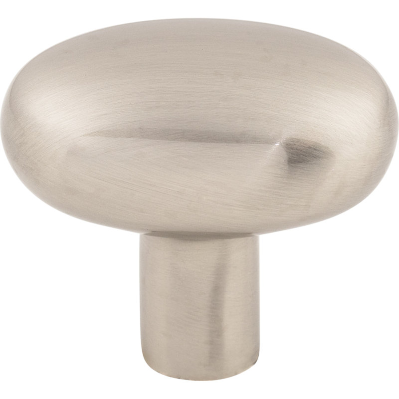 Aspen II Small Potato 1 9/16" Length Oval Knob, Brushed Satin Nickel, 1 9/16" Length