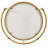 Rotating Round High Gloss Marble Pattern Round Side Table Set (Set Of 2)