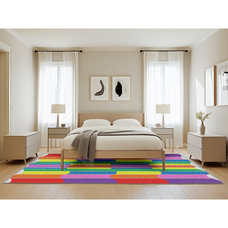 Kircher Geometric Indoor Rug, Rectangle 5' x 8'