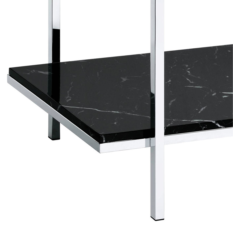 Console moderne en simili marbre miroitant