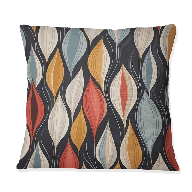 Coussin Retro Abstract Leaves II - Abstract