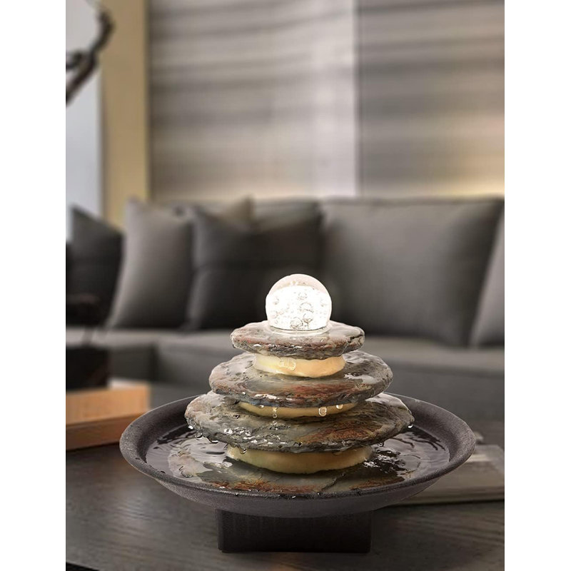 Fontaine de bureau à cascade Feng Shui