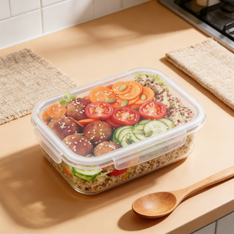 Ensemble de 24 contenants en verre pour aliments avec couvercles verrouillables hermétiques, contenants de préparation de repas en borosilicate pour micro-ondes, four, congélateur et lave-vaisselle