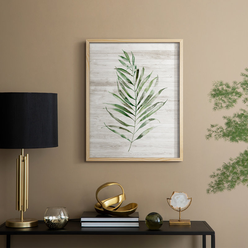 «Tropic Frond II», reproduction encadrée - bois massif, H 11 po x l 9 po