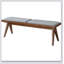 Banc Keira (tissu) Conception simple, confortable et durable, banc multifonctionnel