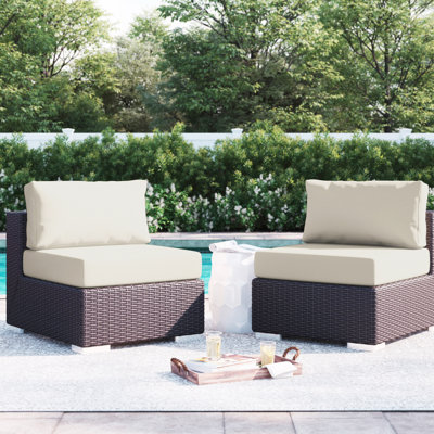 Convene Armless Patio Chair with Cushions