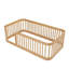 Structure de lit en bois avec clôture, finition naturelle pour enfants, sans lattes, espace de bricolage-1151940070