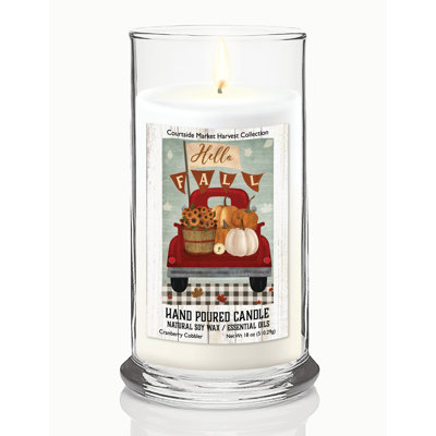 Hello Fall 18 oz Status Candle Glass