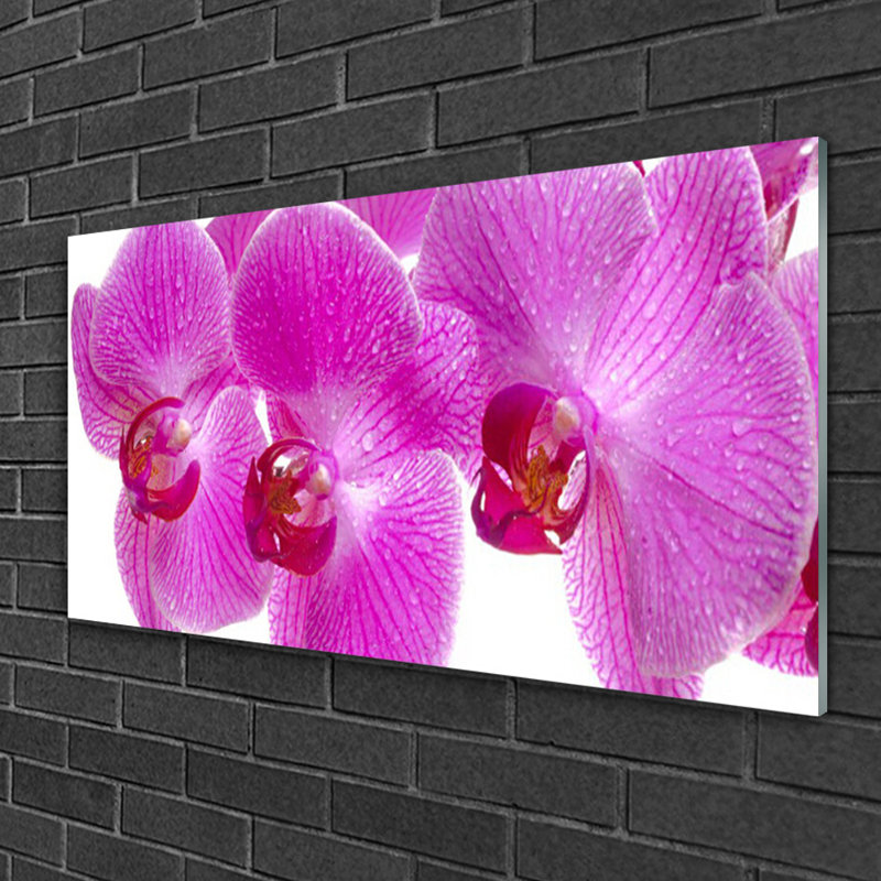 Floral Flowers - Unframed Photograph on Glass