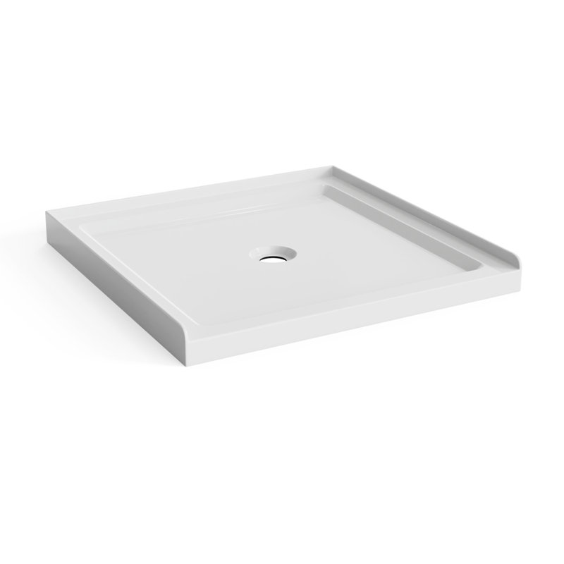 Base de douche 36 po x 36 po avec trois seuils et drain central