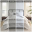 Ensemble d'édredon surdimensionné en jacquard de coton 6 pièces blanc / gris-119922300
