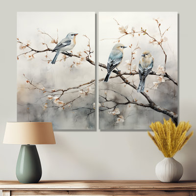 «Birds On The Brink IV», art mural grand oiseau