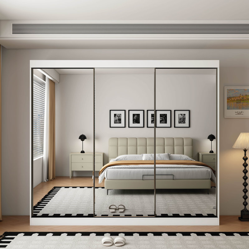 3 Door Manufactured Wood Wardrobe