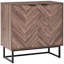 Armoire de cuisine à double porte à chevrons avec tablette réglable