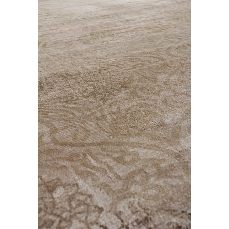 Koda Ikat Handmade Synthetic Area Rug in Beige/Brown, Rectangle 10' x 14'