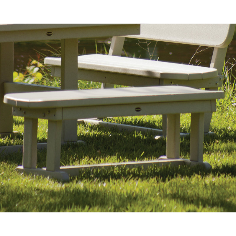 Banc de parc POLYWOOD, Acajou, Avec, 48 po