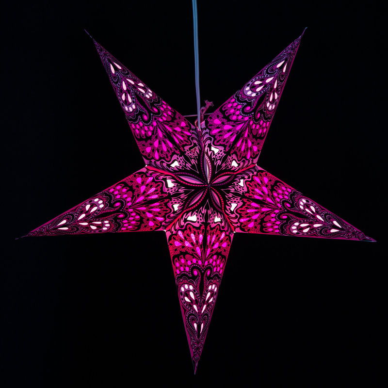 Étoile charmante en papier Charm, Rose