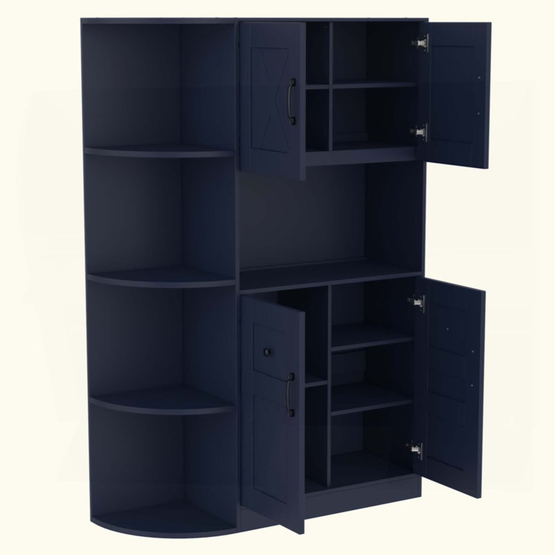 Armoire de vestibule multifonctionnelle gauche-droite (peut être utilisée séparément) avec rangement et 4 crochets, armoire de rangement / arbre d'entrée 2 en 1 pour le salon, la cuisine et le couloir