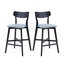 Ensemble de 2 chaises de bar en bois, tabourets à hauteur de comptoir avec dossier-110898523-110898522