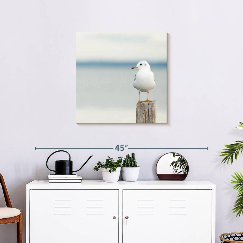 Crowle Perched White Seagull, 24" H x 24" W