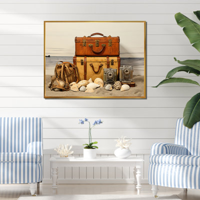 Alexsi Beach Travels Collage III sur toile