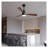 48 Inch Solid Wood Ceiling Fan with LED Light, Remote Control Reversible DC Motor for Living Room Bedroom Patio-125410510