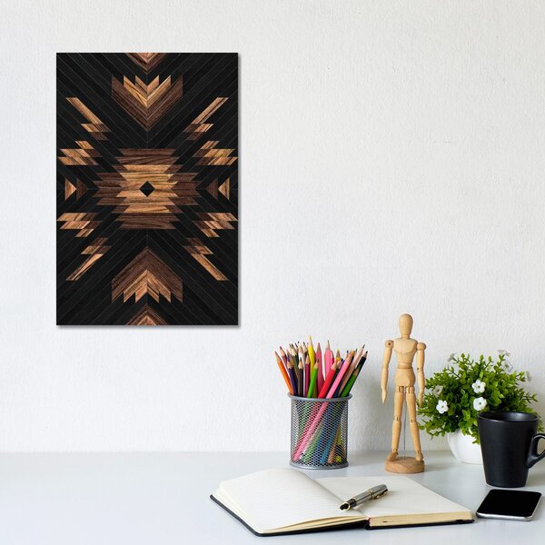 Bless international Urban Tribal Pattern No.7 Aztec Wood On Canvas by ...