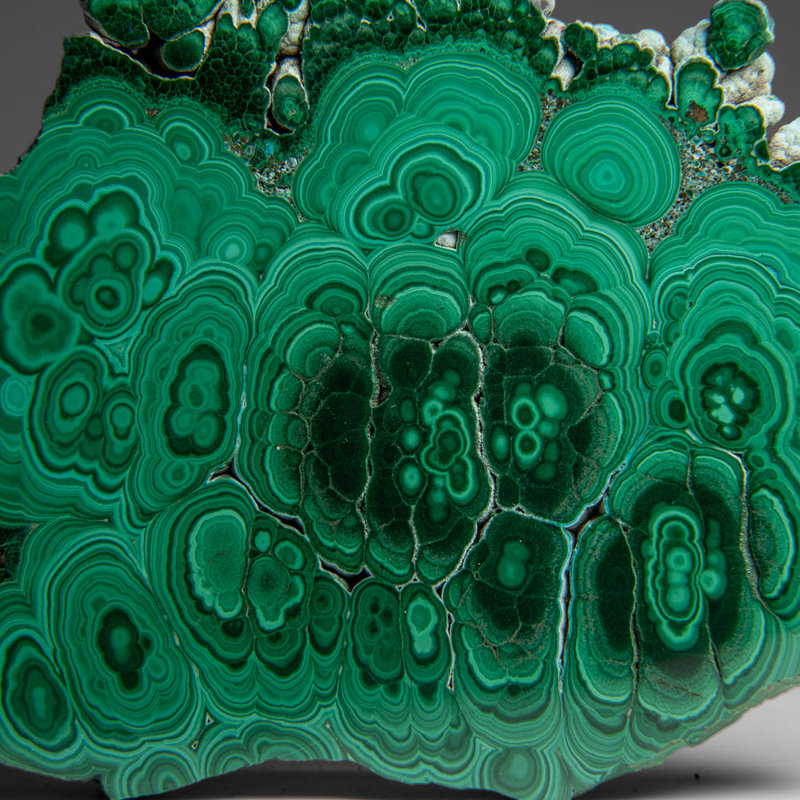 Genuine Polished Malachite Stalactite Slice (219 Grams)