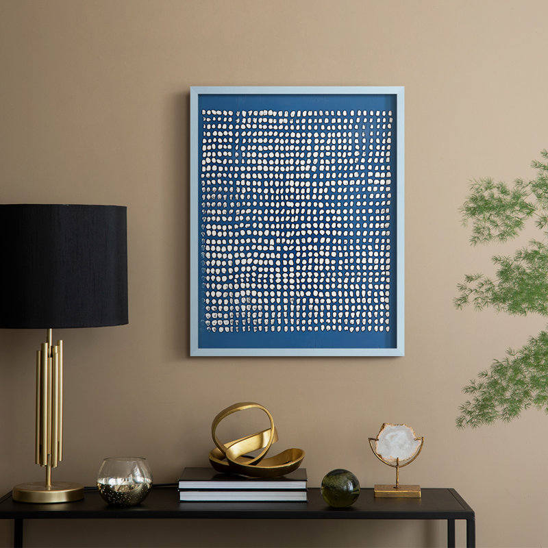 Abstract CCXVI Framed Print - Ready To Hang, Blue, 29" H x 23" W