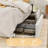 4-Drawer Velvet Upholstered Storage Platform Bed with Adjustable Headboard-672555046-672555045