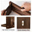 Ensemble de 2 appliques murales en bois de style ferme, marron-992304685