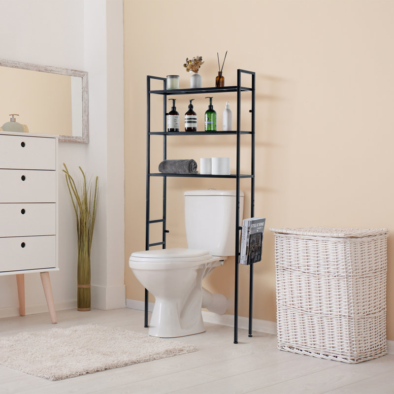 26.4cm W x 63.6cm H x 7.8cm D Freestanding Over the Toilet Storage