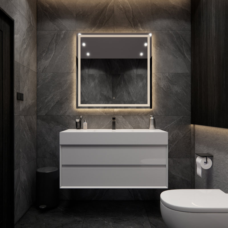 Meuble-lavabo simple 47 po Albizu, Blanc