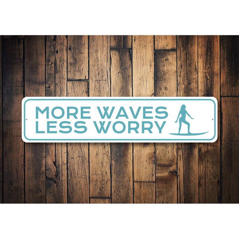 Plus de vagues, moins de souci en aluminium, H 6 po x l 24 po x P 0,06 po