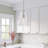 Mercer41 Prescott 1 Light Pendant Light with Clear Woven Lattice Shade-1387170450-1387170448