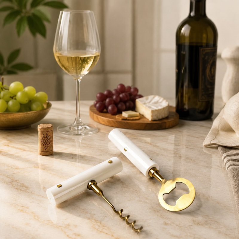 Bottle Opener & Corkscrew Bar Tool Set of 2