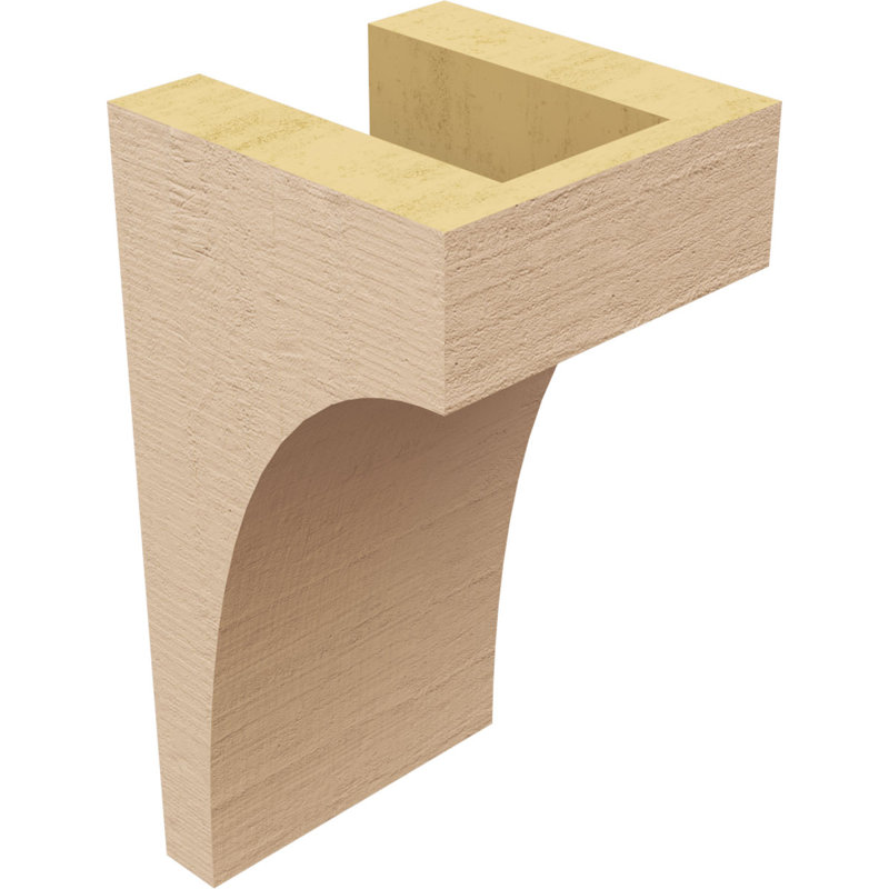 Bois de cèdre brut StockportThane Corbel, apprêté brun clair Stockport, H 8 po x l 4 po x P 4 po