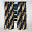 Orange et bleu sarcelle Astral Marble Dreams - Rideau occultant en marbre abstrait - 1 panneaux-107539642