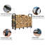 Support à bûches robuste pour foyer d'extérieur en bois de chauffage, noir mat