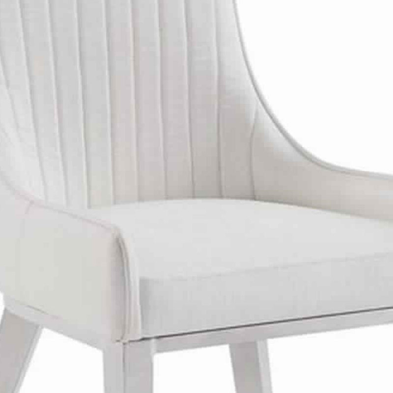 Chaise d'appoint rembourrée Cammack, Blanc
