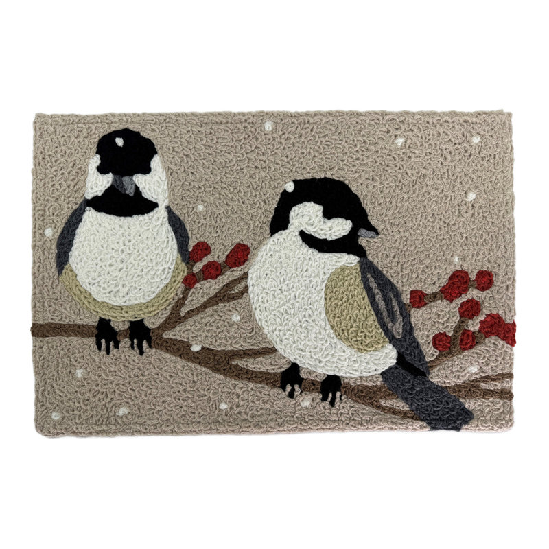 Lark Manor™ Rug Winterberries & Chickadees