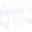 Lit en métal blanc avec lit escamotable blanc et système de clôture - Élevez le décor de votre chambre à coucher-1335957305-1335957306