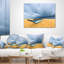 Coussin de pêche sur plage avec un coussin lombaire à nuages foncé mer