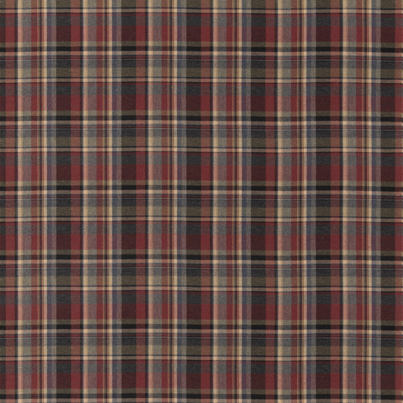 Lindisfarne Plaid, Red/Charcoal
