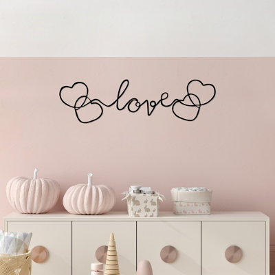 Stylish Decorative Metal Wall Accessory, Black Finish, 7.5 x 27.6 inches | 100% Metal Construction, Thickness: 0.06 inches | Perfect for Home Decor, Modern Aesthetic, Easy to Hang and Enhance Any Space