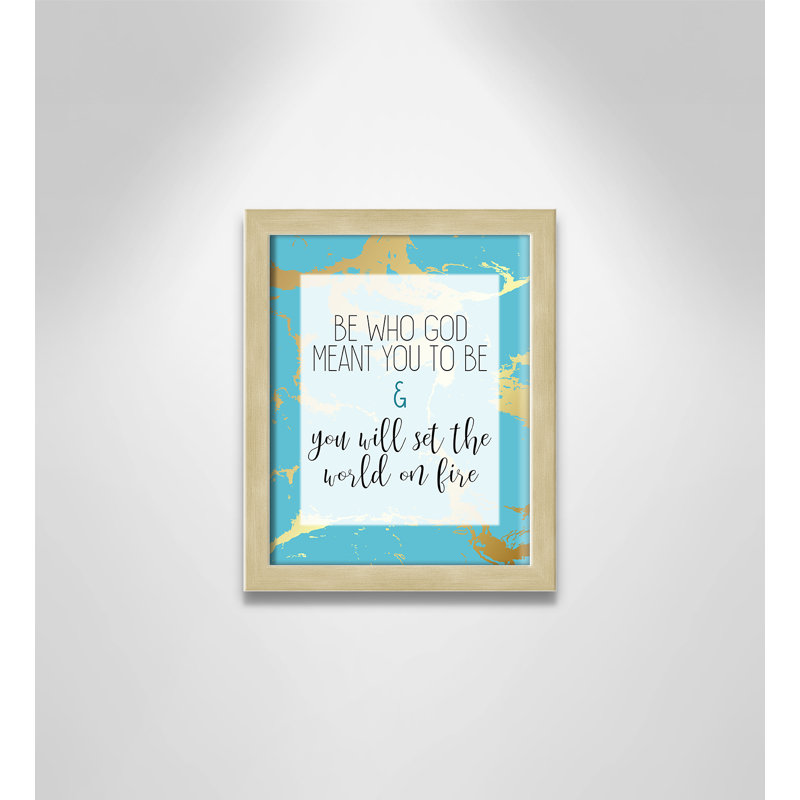 «Set the World», art encadré, H 11 po x l 9 po x P 1,19 po, Encadré de boîte champagne clair
