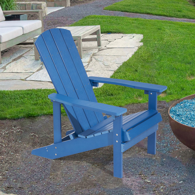 Waskom Classical HIPS Adirondack Chair for Patio Outdoor, Navy
